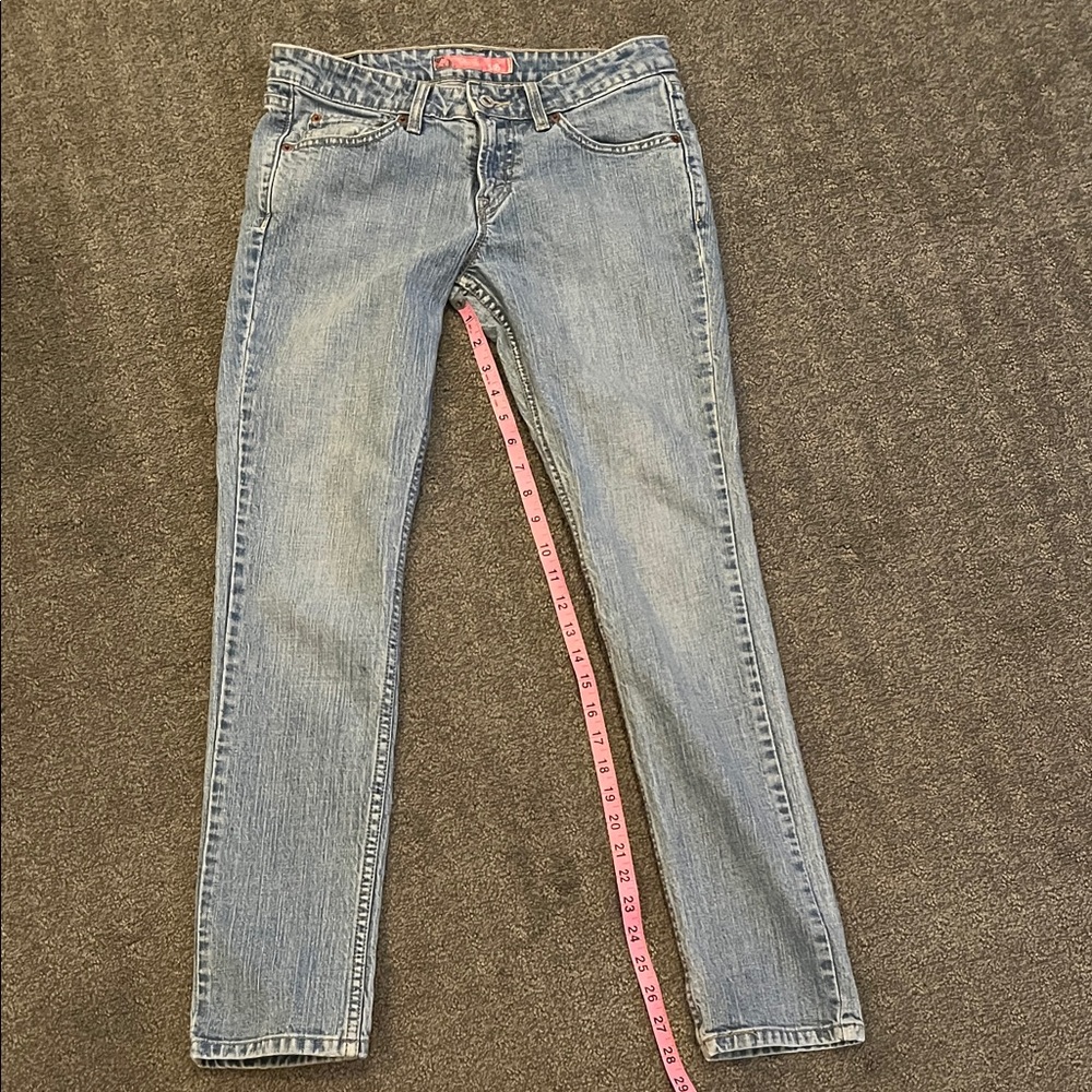 Levi Strauss 518 Classic Skinny Blue Juniors Jeans size 7 short